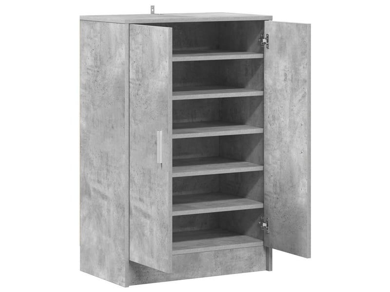  Meuble à chaussures, armoire à chaussures 60x35x92 cm gris béton chaussures  - Conforama E
