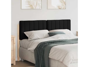 Tête de lit capitonnée marron et noir 135 cm pin massif shl64236