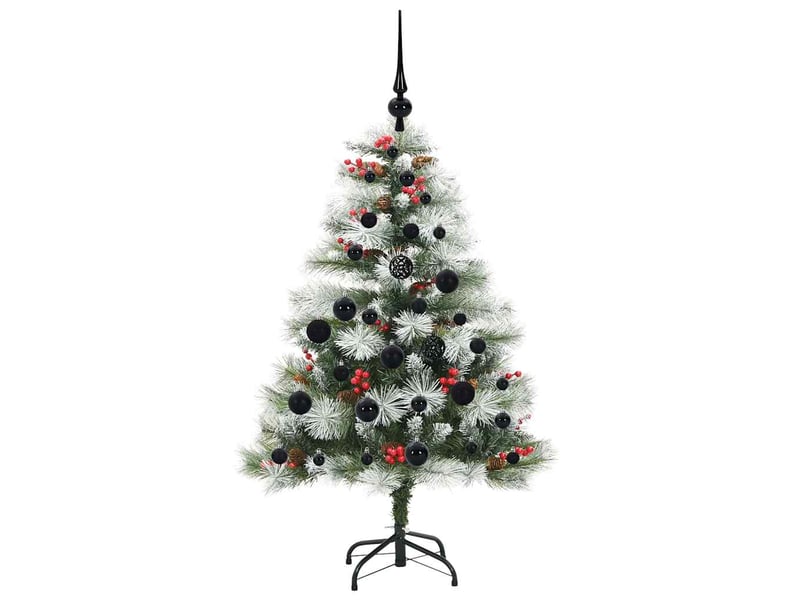  Sapin de noël - arbre de noël artificiel vert et blanc 120 cm  - Conforama D