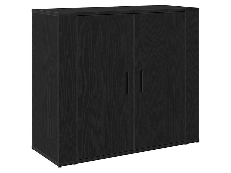  Buffet - bahut - meuble de rangement chêne noir 80 x 33 x 70 cm bois d'ingénierie  - Conforama A