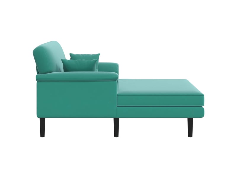  Chaise longue, chaise de salon turquoise velours cf28626  - Conforama D