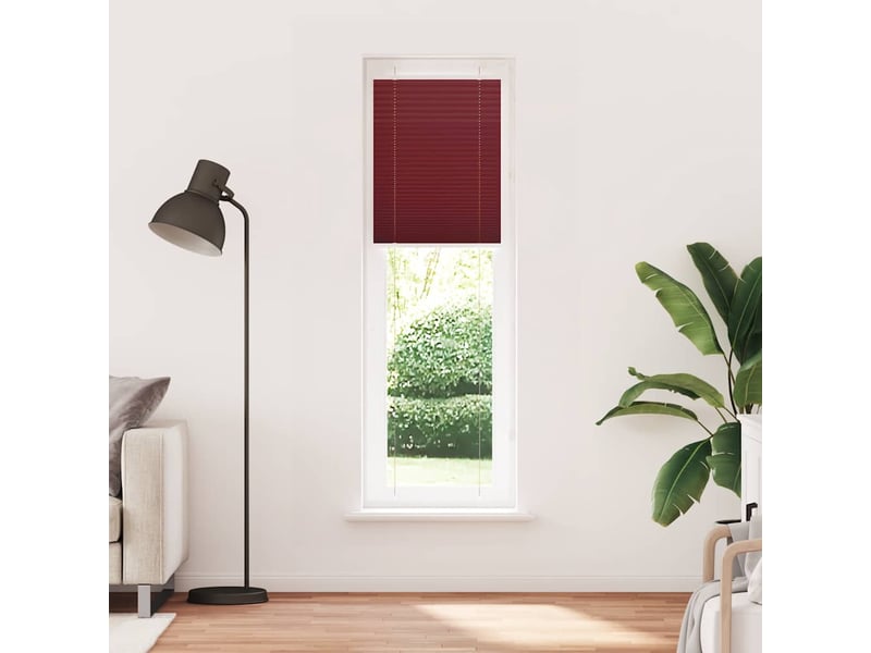  Store plissé, store de fenêtre rouge bordeaux 65x200 cm largeur du tissu 64,4 cm cf47050  - Conforama A