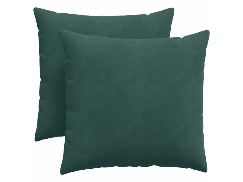  Lot de 2 coussins de canapé, coussins décoratifs vert foncé 45 x 45 cm cf59184  - Conforama A