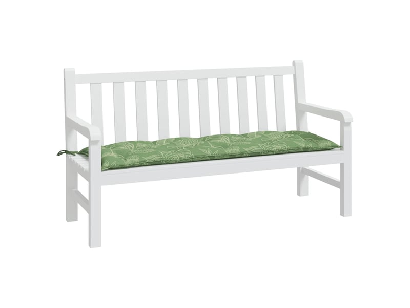  Coussin de banc de jardin, coussin d'assise motif de feuilles 150x50x7 cm cf52755  - Conforama C
