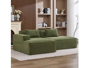 Canapé droit fixe <strong>DESVIAE</strong> <strong></strong> 2 places Polyester vert