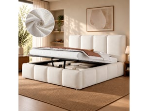 Lit 2 places 180x200 cm   Seren Glow coloris blanc