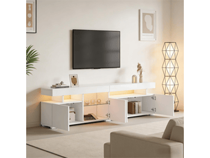 Meuble tv coloris blanc 180 cm