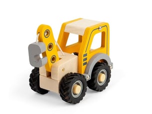 Mini véhicule grue en bois