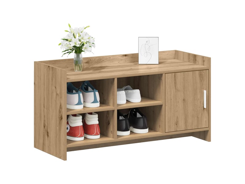  Banc à chaussures, meuble à chaussures 100x39,5x51 cm bois d'ingénierie  - Conforama C