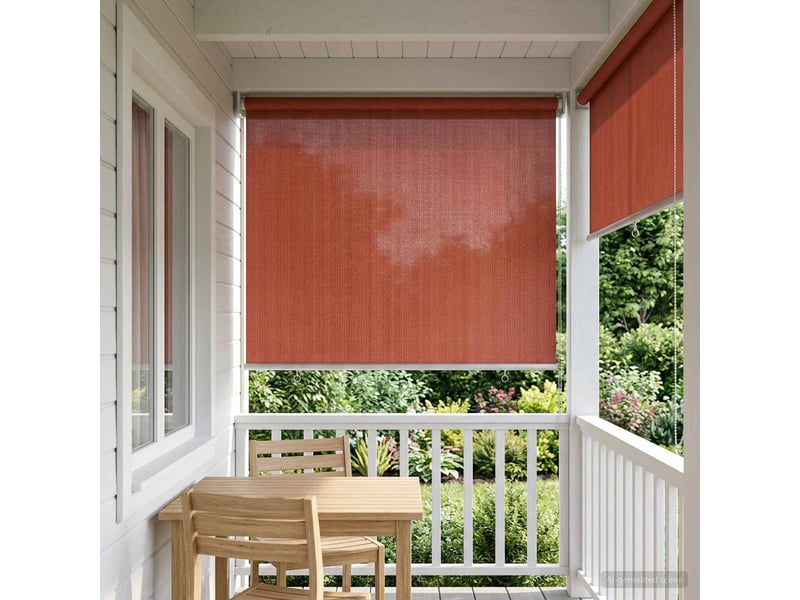  Store enrouleur extérieur, store à rouleau à 90% de blocage uv terracota hdpe cf45231  - Conforama C