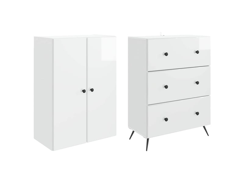 Ensemble de meubles 2 pcs, rangement de salon 66 x 34,5 x 90 cm bois d'ingénierie shl3215 - Conforama D
