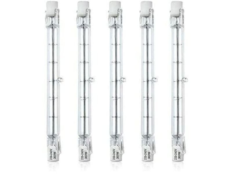  Ampoule halogène r7s 118mm 300w dimmable 220-240v 5900lm lot de 5  - Conforama A
