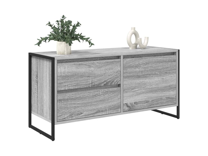  Meuble tv - banc tv - meuble de rangement 100 x 36 x 49.5 cm gris sonoma bois d'ingénierie  - Conforama C