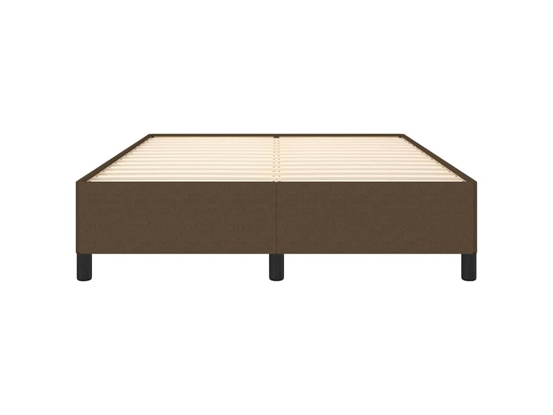  Lit double- lit adulte -  cadre de lit sans matelas marron foncé 140x200 cm tissu  - Conforama D