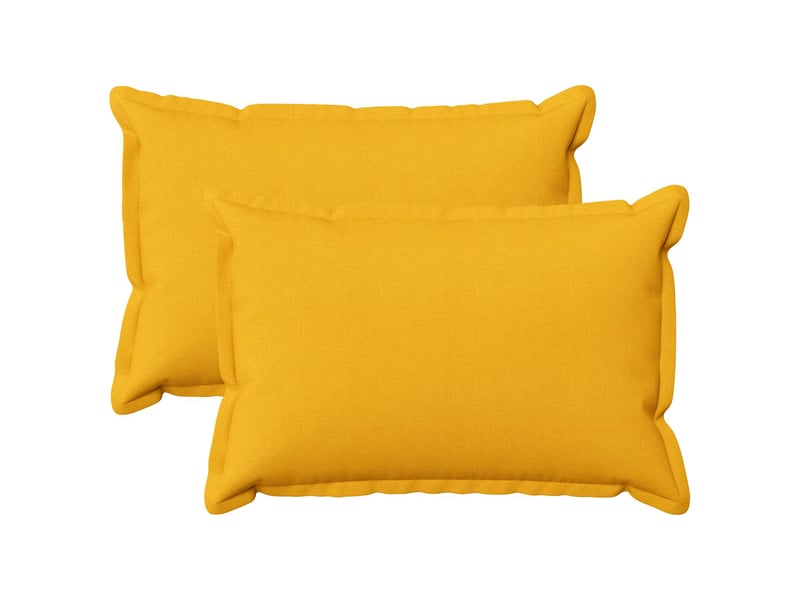  Lot de 2 coussins, coussins décoratifs houten jaune clair lin synthétique cf56504  - Conforama B