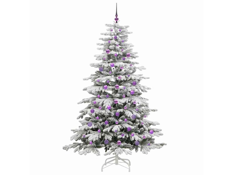 Sapin de noël, arbre de noël artificiel à branches articulées blanc 210 cm shl3559 - Conforama D