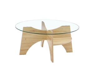 Table basse rond(e) coloris transparent ULEVR  - 80 cmx80 cm