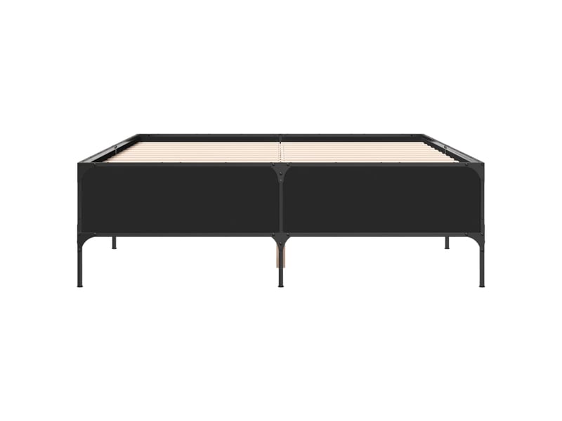  Lit double- lit adulte -  cadre de lit sans matelas noir 150x200 cm  - Conforama C
