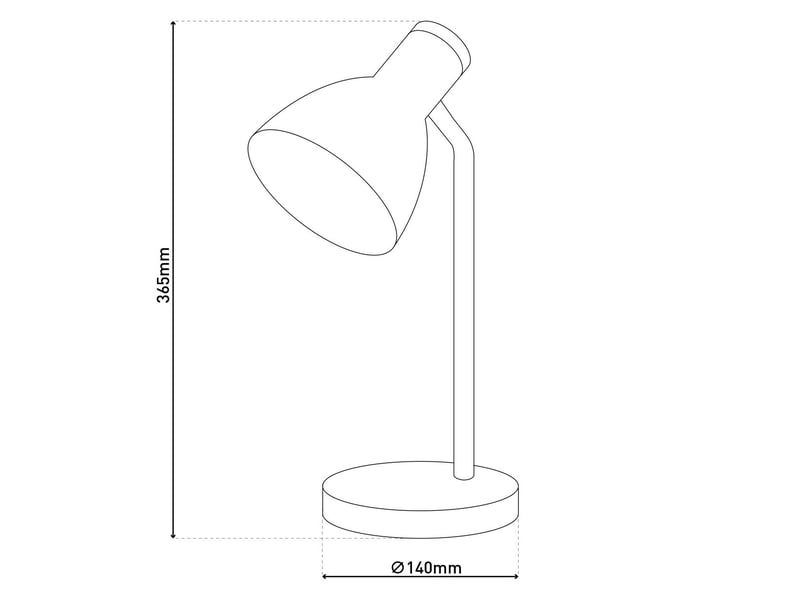  Naeve marie lampe de bureau marron 1xe14  - Conforama C