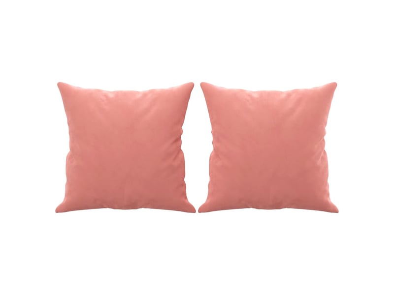  Lot de 2 coussins décoratifs rose 40x40 cm velours cf60885  - Conforama A