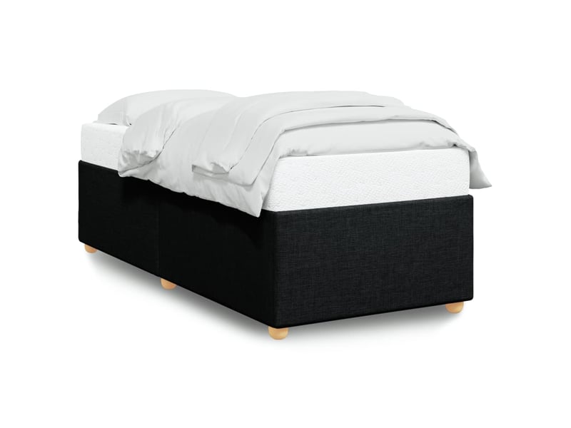  Lit simple- lit adulte -  cadre de lit sans matelas noir 100x200 cm tissu  - Conforama A