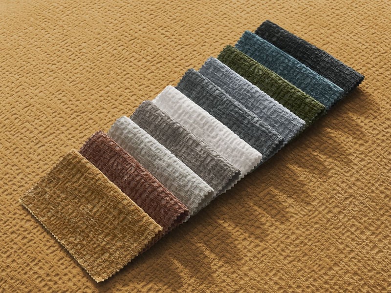  Bobochic canapé droit fixe 3 places leopold tissu texturé avec pouf jaune  accoudoir droit LEOPOLD - Conforama C
