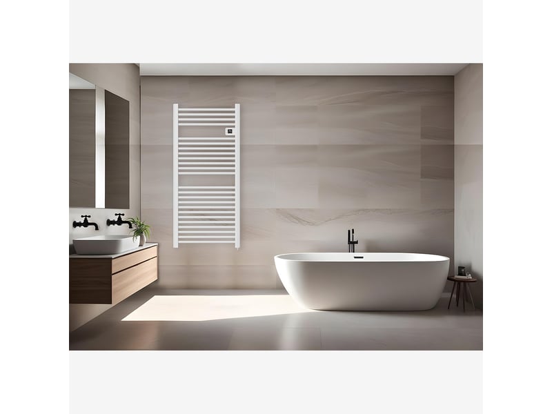  Voltman-sèche serviette aluminium 750w barres rondes - blanc - voltman  - Conforama D
