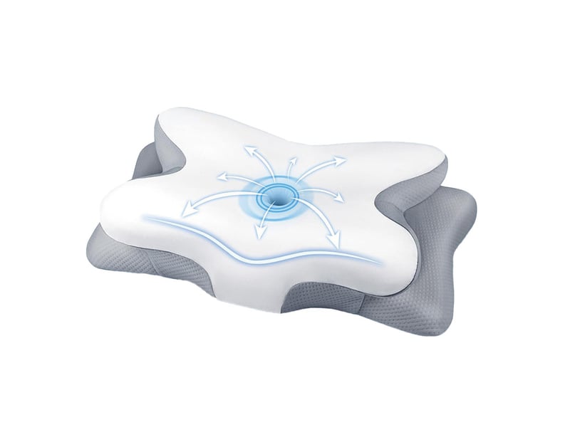  Oreiller cervical,une mousse à mémoire de forme inodore et convient aux positions de sommeil sur le ventre et sur le dos,conception ergonomique  - Conforama A
