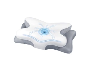 Oreiller cervical,une mousse à mémoire de forme inodore et convient aux positions de sommeil sur le ventre et sur le dos,conception ergonomique