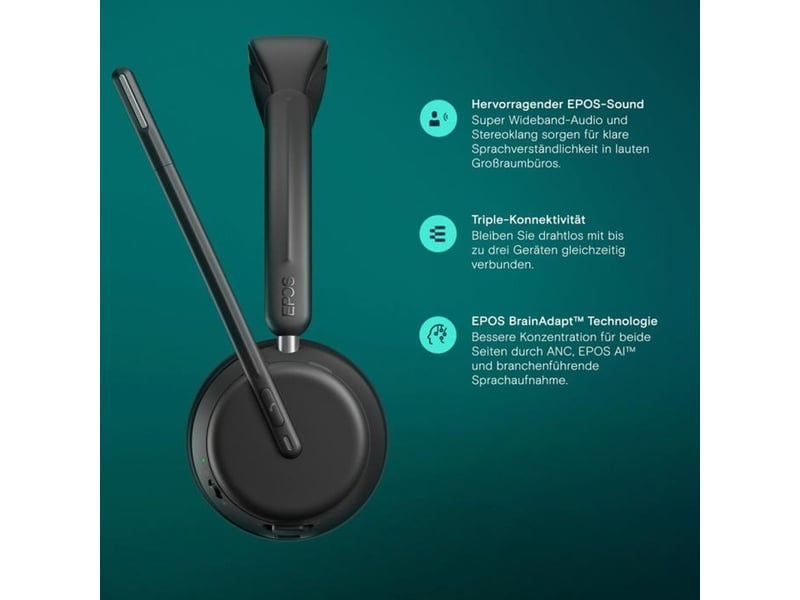  Casque micro bluetooth sans fil avec anc et busylight 360 impact 1030  - Conforama C