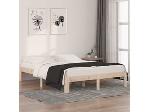 Lit 2 places 140x190 cm coloris marron