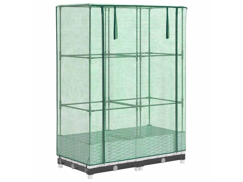  Jardinière - bac à fleurs surélevée avec housse aspect rotin 80x40x123 cm  - Conforama A