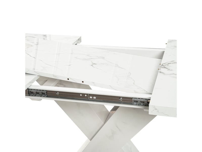 Table à manger extensible 160 x 80 cm en mdf et métal - Conforama E