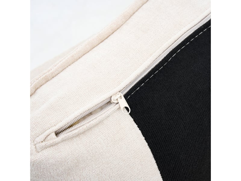 Canapé d’angle l 3 places avec porte-gobelets, usb type-c et poches latérales, 202 x 137 x 80 cm, tissu lin, beige - Conforama E