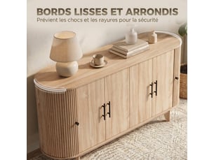 Buffet 6 porte(s) - 147 cm coloris naturel