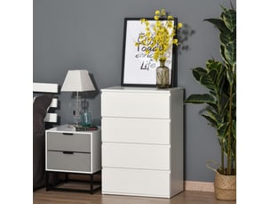 Commode 4 tiroir(s) VIVRYN coloris blanc largeur 33 cm