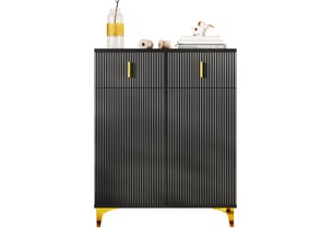 Buffet 2 porte(s) 2 tiroir(s) ULEVR - 83 cm coloris noir
