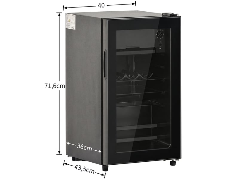  Réfrigérateur 76l avec congélateur 6l pose libre silencieux 43db led  - Conforama C