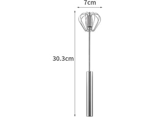 Fouet en acier inoxydable, batteur à œufs, fouet semi-automatique, gain de temps et d'efforts, ustensile de cuisine batteur à œufs, fouet ballon