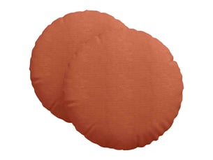Lot de 2 coussins de siège, coussins décoratifs tissu en velours côtelé rouge orange cf59810
