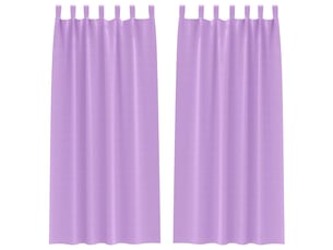 Lot de 2 rideaux occultants, rideaux black-out avec anneaux pourpre 225 x 140 cm cf44735