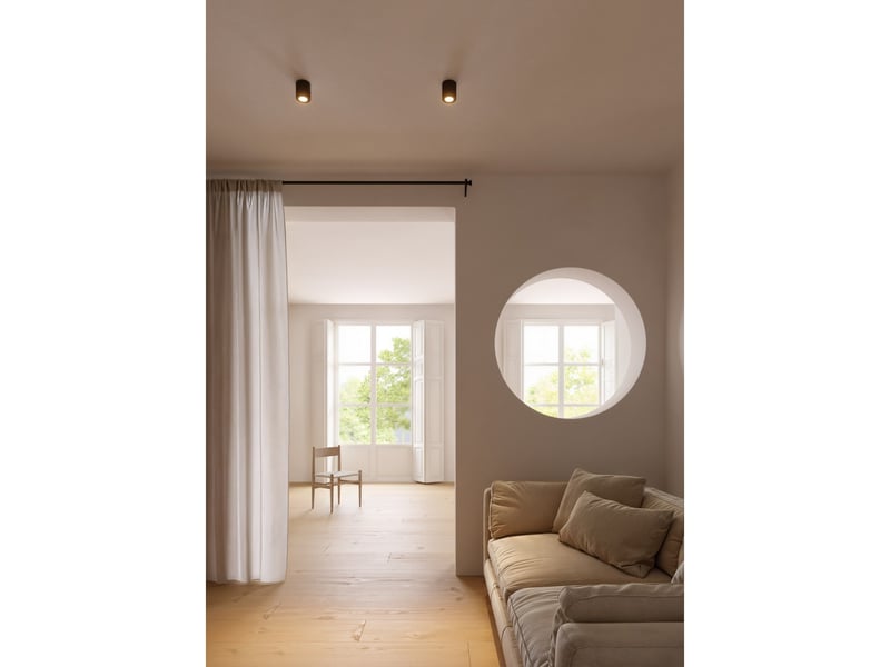  Leds c4 era spot encastré rond en saillie, noir, culot gu10, 8 w  - Conforama B