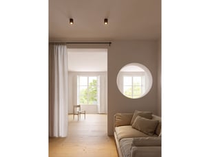 Leds c4 era spot encastré rond en saillie, noir, culot gu10, 8 w