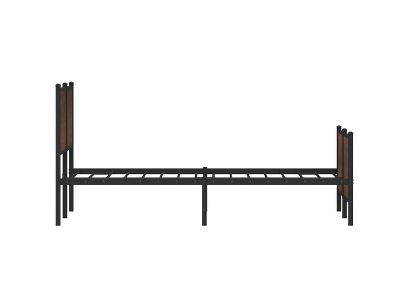  Lit double- lit adulte -  cadre de lit en métal sans matelas chêne marron 120x190 cm  - Conforama C