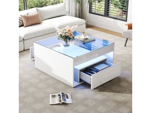 Table basse coloris blanc <strong></strong> <strong></strong>