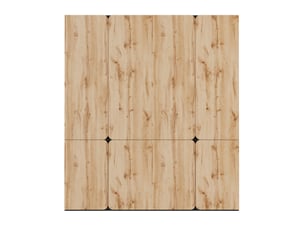 Armoire 180x50x200 cm, armoire penderie, dressing, meuble de chambre, 8 portes, 6 tiroirs, 2 tringles penderie, mdf, bois naturel