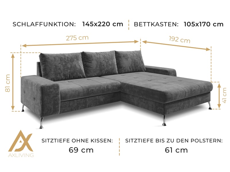 Canapé d’angle artemia vert velours 275 cm convertible avec coffre droite Artemia - Conforama D