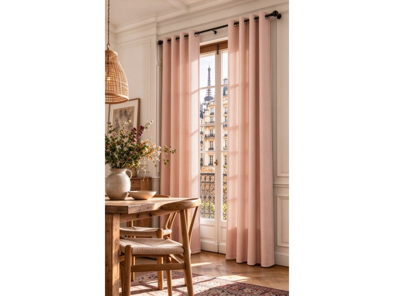  Rideau à œillets 140 x 240 cm victoria fils teints jacquard  - Conforama B