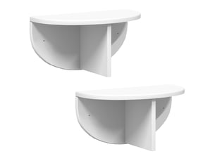 Lot de 2 étagères murales, étagères flottantes, étagères suspendues blanc 38 x 19 x 19 cm bois d'ingénierie cf41751