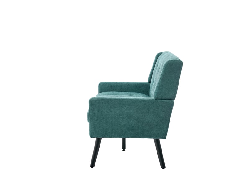  Banquette 2 places en lin l119 cm, pieds bois massif antidérapants, coussin mousse haute densité  - Conforama C